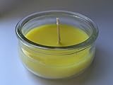 Ahuyenta a los mosquitos ANGOPE Velas citronela antimosquitos – Vela perfumada de citronella en Bote de Cristal, Color Amarillo