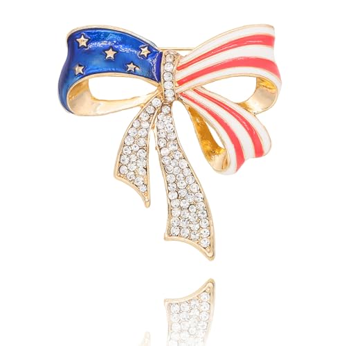 Image of Rhinestone Bow Brooch Vintage Crystal Large Bowknot Brooches for Women Brooch Pin Wedding Fashion Jewelry Accessories,Women Gift