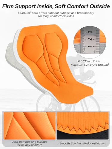 ARSUXEO Shorts masculinos acolchoados para ciclismo com bolsos de fácil acesso, Preto, azul, XGG