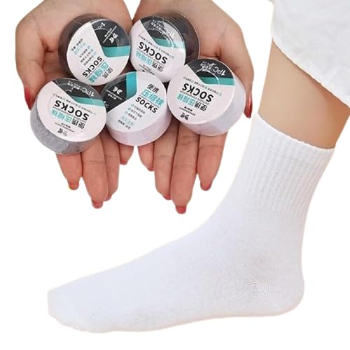 Disposable Compression Travel Socks Pair for Men Women | Portable And Breathable Cotton Socks | Compressed Socks for Travel, Business trip, Sports, Hotel,Camping for All Purpose