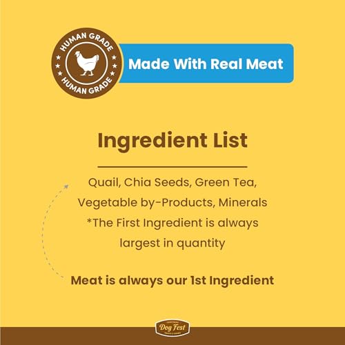 Image of Barkbutler x Dogfest Dog Training Treats, Quail & Chia Seeds, Superfood Dog Treats for Adult Dog, Bite-Sized Treats for Puppies, Dog Treat, Aids Digestion & Boosts Immunity