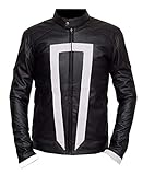 The Classo Ghost Designer stylish Rider Men Black Faux PU Leather Jacket