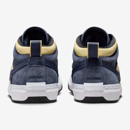 Nike SB React Leo Skate Shoes (DX4361-400, Thunder Blue/Saturn Gold/Soft Yellow) Size 12