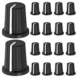 Cabilock Drehknopf 6mm Kunststoff 20 Stück Potentiometer Reglerknöpfe mit Pflaumenförmigen Griffen für Lautstärkeregelung und Geschwindigkeitsanpassung bei Dj Equipment und Mischpulten