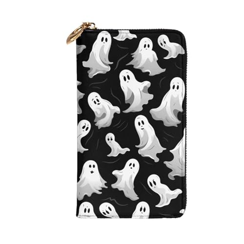 Halloween Goth Wallet for Men Women Long Purse Leather Clutch Large Business Handbag Travel Phone Holder Credit Card Holder Money Case with Zipper Leather Wallets Gift2