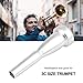Trumpet Mouthpiece, Trumpet Mouthpiece Bb Trumpet Mouthpiece Replacement Musical Instrument Accessory for 3C Size (Silver)