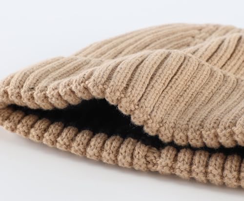 Image of Connectyle Fleece Lined Cuffed Beanie Hat for Men Women Knitted Winter Wool Beanies Skull Cap Warm Watch Hat