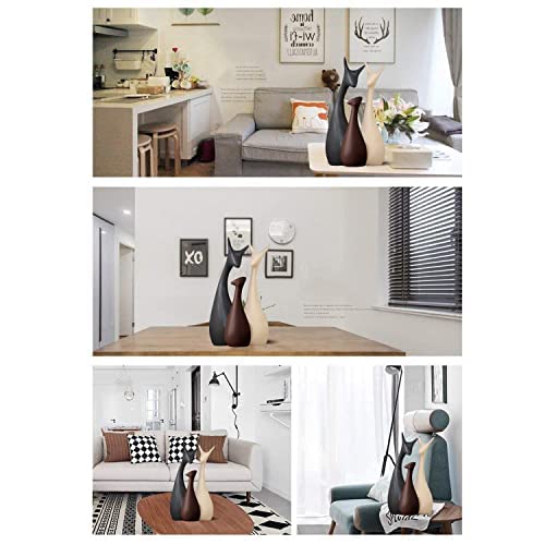 Image of Deer Family of 3 Ceramic Decoration Crafts, Suitable for The Decoration of The Living Room, Study, TV Cabinet, Wine Cabinet