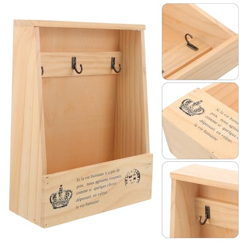 Caja de llaves de madera de pared para solucionar el desorden de casa 3