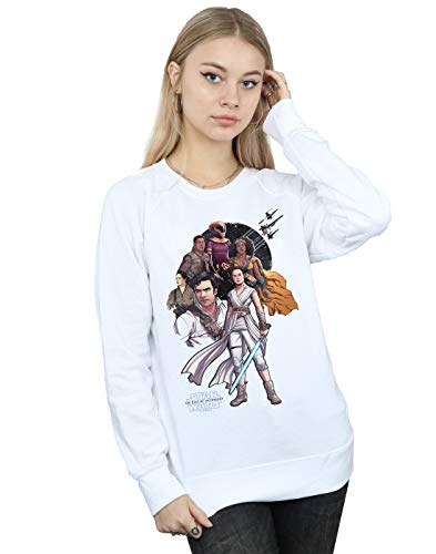 Absolute Cult Star Wars The Rise Of Skywalker Resistance Illustration Women's Sweatshirt White Large