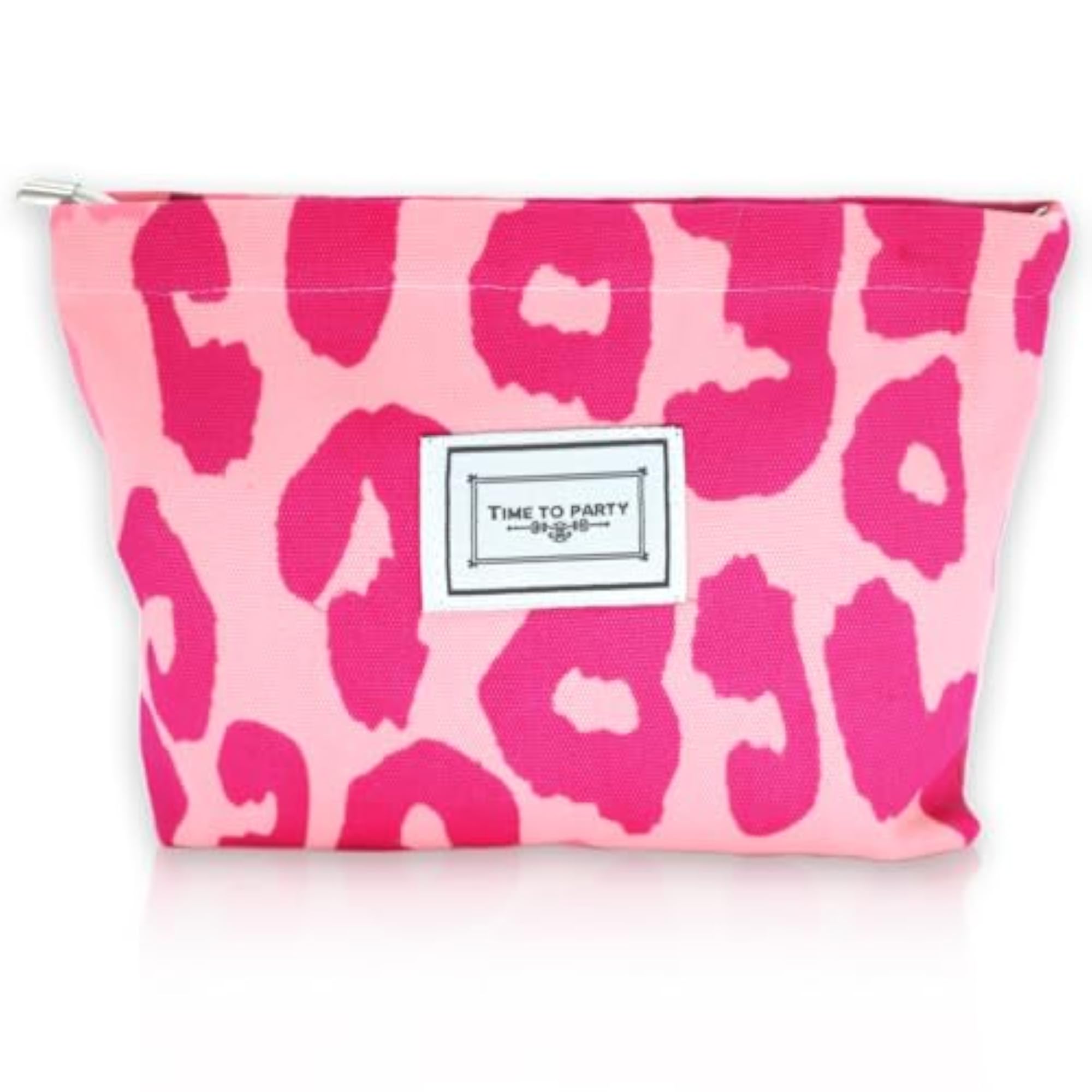 Pink Leopard Makeup Bag for Women