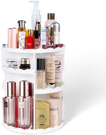 DreamGenius Makeup Organizer 360 Degree Rotating Adjustable Multi-Function Cosmetic Storage