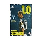 Zinedine Zidane Poster auf Leinwand, Ölgemälde, 