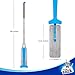 MR.SIGA Easy Self-Wringing Flipping Flat Mop, Double Sided Lazy Mop for Laminate, Tile, Hardwood Floor, Wet & Dry Mopping in 2 Sides, Pad Size 12.5’’X 4.3’’(32 x 11cm)