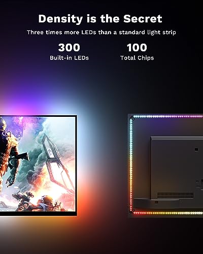 Lytmi Fantasy 3 TV Backlight Kit HDMI 2.1 with Sync Box Wi-Fi for 65-70 inch 8K 60Hz Color Lights Compatible Alexa and Google Assistant, App Control, Music RGB (Red, Green, Blue) LDD21
