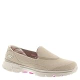Skechers Performance Women's Go Walk 3 Revive Slip-On Shoe,Natural,8 M US