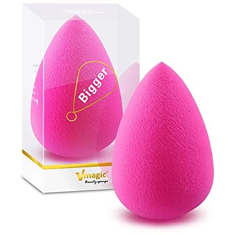 Original Makeup Applicator BIGGER Makeup Sponge Beauty Sponge Blender for Flawless, Blend Foundation and Highlighter (Rose Red) Cover