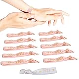 Frepea 11 Stücke JGA Armbänder im Set Braut Armbänder für Junggesellinnenabschied Deko 10 Team Bride + 1 Bride(Rosa)