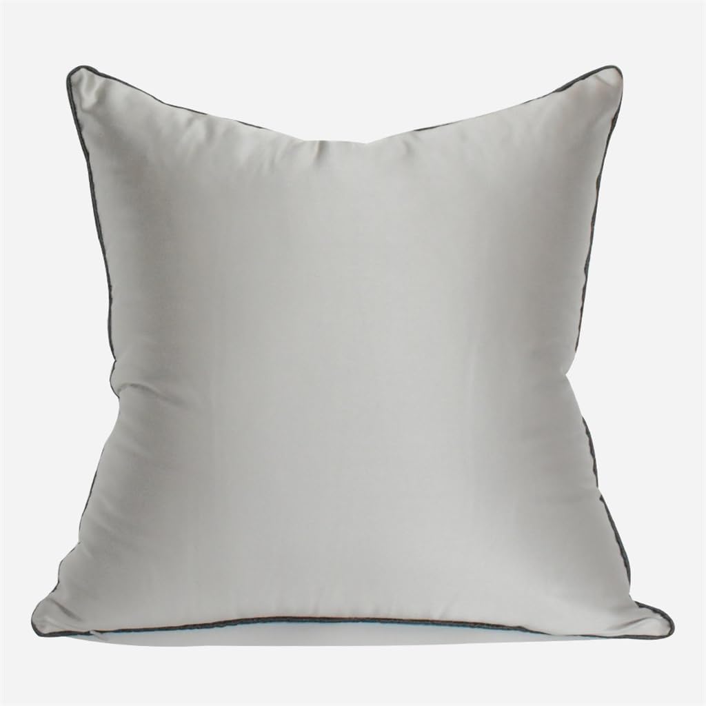 HBJWOV Chinese Silver Gray ometric Abstract Sofa Pillow Cover Hotel Villa Soft Cushion