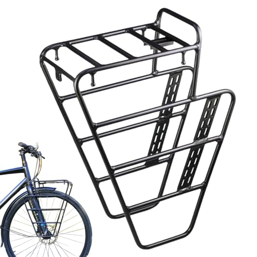 Portaequipajes Delantero Bicicleta,Soporte De Bolsa De Ciclismo De Carretera - Portaequipajes Delantero Para Bicicleta | Para Cesta De Picnic Garaje Scooter Eléctrico Adulto