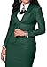 Tcremisa Women's Fashion 2 Piece Professional Suit Business Outfits Casual Long Sleeve Blazer and Pencil Skirt Set Green