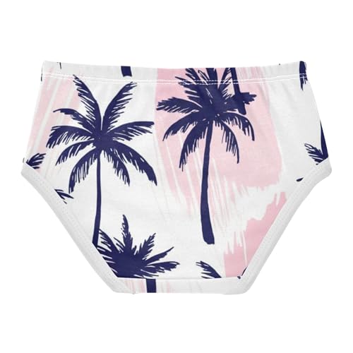 Navy Blue Palm Trees Toddler Underwear Floral 2t Cotton Cute Panties Girl Florals Briefs Girls Undies2