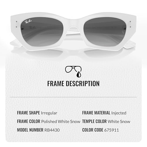 Image of Ray-Ban RB4430 ZENA BIO-BASED Square-Round Shaped Sunglasses for Men & Women with Official RAYBAN Eyewear Kit