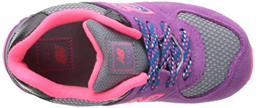 Image of New Balance Kid's 574 V1 Sneaker, Grey /Purple, 6 M US Toddler