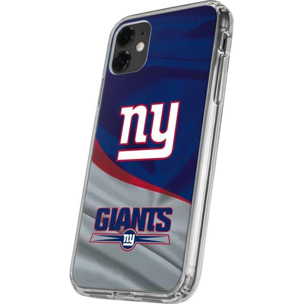 Skinit Clear Phone Case Compatible with iPhone 11 - Officially Licensed NFL New York Giants Design