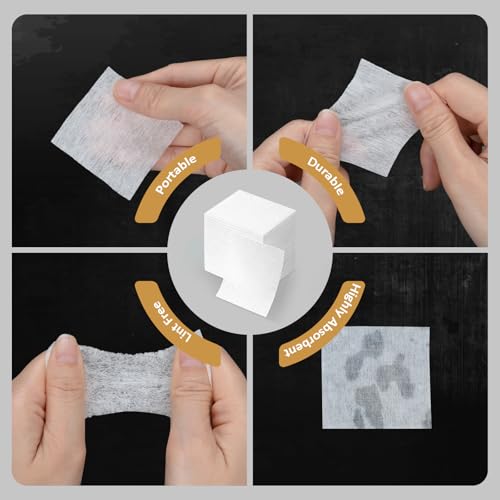 BOOSTEADY 1000 PCS Gun Cleaning Patches,2\'\'×2\'\' Square Cleaning Patches,Highly Absorbent Gun Cleaning Cloths Lint Free,Fit All Caliber .30/ .308/ 9mm - Gun Cleaning Supplies Packed in Plastic Case