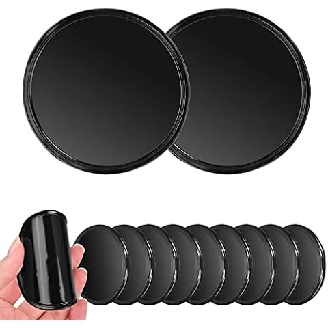 Zsanhua 12PCS Car Dashboard Anti Slip Mat, Silicone Gel Dash Pad Round Heat Resistant Double Sided Fixate Gel Pad for Phone, GPS, Keys - Car Interior Accessories (8 CM/3.15Inch) Cover