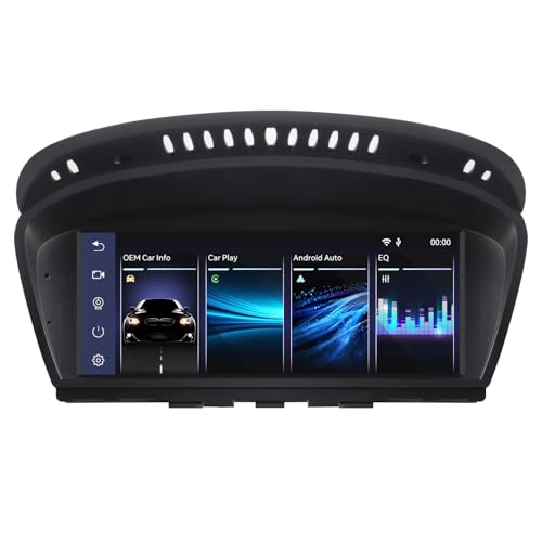 MAVYULQEF Linux Autoradio Blitzstart Kompatibel mit BMW 3er/5er E60 E61 E90 E91 E92 (2008-2013) CIC iDrive Upgrade Bluetooth/Wireless CarPlay/Android Auto Volle Funktionserhaltung des Originalsystems