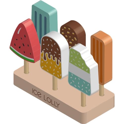 Simulation de crème glacée en Bois modèle de Glace Artificielle Faux Accessoire de Glace Jouet de Jeu de Nourriture pour Enfants