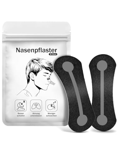 Nasenpflaster Schnarchen, 30 Stk Schnarchstopper, Verstärkte Stütze weitet Nasenwege,Nasenstrips Lindert Verstopfung, Verbessert Schlaf, Anti...
