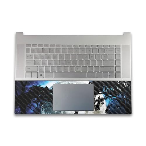 Image of Carbon Fiber Gaming Skin Compatible with HP Envy x360 16 inch (2023) - Moonlight Deer - Premium 3M Vinyl Protective Wrap Decal Cover - Easy to Apply | Crafted in The USA by MightySkins