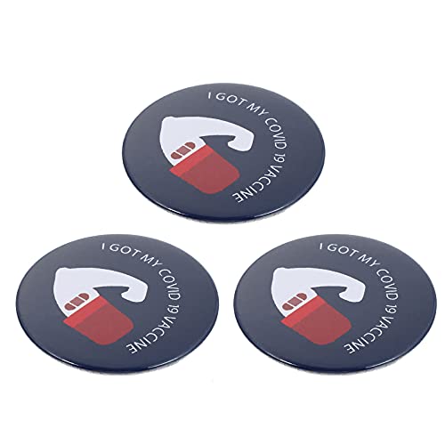 NUOBESTY 3 peças I My Vaccine Pin Button Encouraged Public Health and Clinical Pinback Button Badges