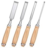 EnixwH 4 Pezzi scalpelli per Legno Scalpello Legno Attrezzi da Lavoro Professionale Intagl...