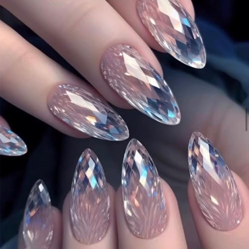 24Pcs/Set Press on Nails Fake Nail Free Size Adhesive (Y042)