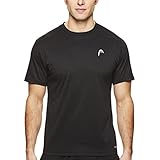 (ヘッド) HEAD メンズ Olympus Hypertek ストライプ ジム トレーニング&ワークアウトTシャツ - 半袖アクティブウェアトップ US サイズ: Medium カラー: ブラック