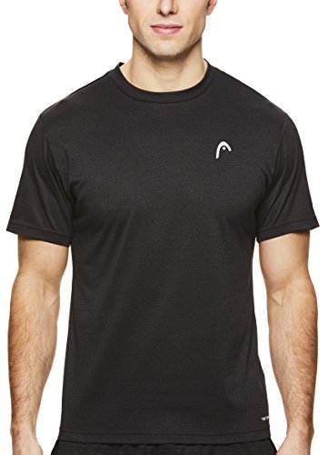 HEAD Men's Olympus Striped Hypertek Gym Training & Workout T-Shirt - Short Sleeve Activewear Top