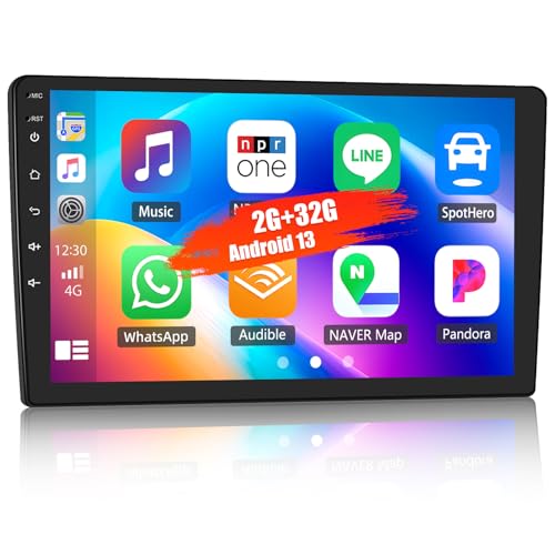 SIXWIN Android Car Stereo 2G+32G with Wireless CarPlay Android Auto 9 Inch Touchscreen Double Din Car Radio with Bluetooth GPS Navigation 26UI WiFi FM Backup Camera MIC