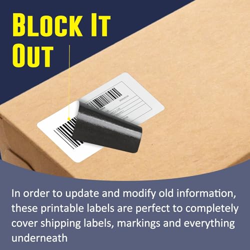 L LIKED 2x1 inch White Opaque Direct Thermal Barcode Labels, 1 Roll of 1300 Adhesive Address Labels Compatible with Munbyn, Polono, Nelko, Rollo, Zebra and Other Desktop Printers image 6