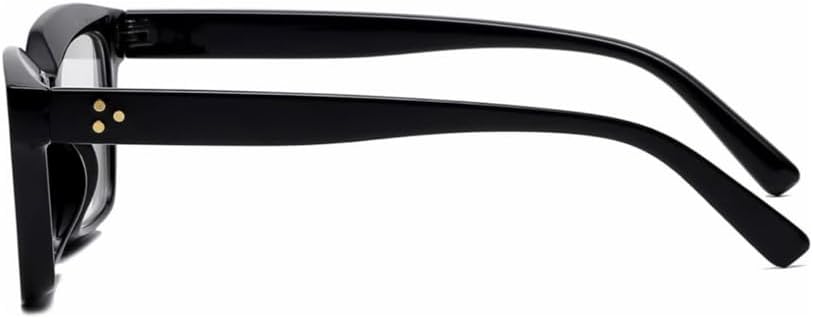 Street Knitted Thick Chunky Square Frame Shades for Men Women Retro Rectangle Trendy Unisex Hip Hop Y2K Retro Simple Designer Glasses Clear Lens Fashion Non-prescription Classic Black Eyeglasses - Image 8