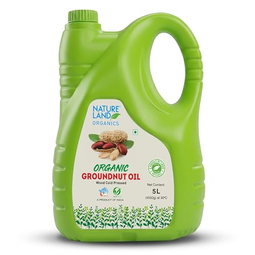 Image of Natureland Organics Groundnut /Peanut Oil 5 Ltr. - Cold Pressed Organic Healthy Oils