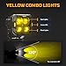 Tequison 120° Wider Off Road Lights 3 Inch 80W LED Pod Lights - Yellow Spot & Flood Combo Beam with Amber DRL, 3 Modes IP68 Waterproof Ditch Light for Jeep, Truck, ATV, UTV, Golf Cart (Pack of 2)