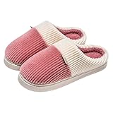 FGUUTYM Zapatillas de estar por casa para mujeres/hombres de invierno, zapatillas de felpa acogedoras de invierno, para interiores, cálidas y mullidas para invierno, pantuflas de fieltro mullidas
