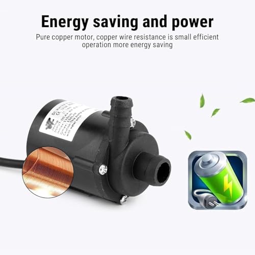 Pompy Wodne Zanurzone z podwodnością USB, Małe Bezszczotkowe Pompy Wodne USB, DC4V-6V 150L/H Micro Bezszczotkowe Pompy Chłodnicze pompę chłodzącą z USB GD do Fontanny