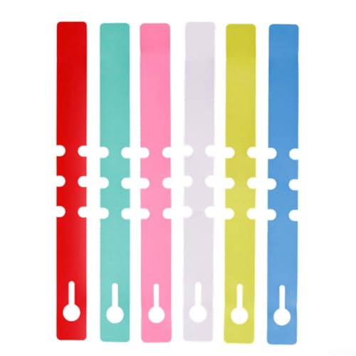 Marcadores impermeables de plantas para jardinería, 100 etiquetas colgantes de PVC con 6 colores (blanco, rojo, rosa, verde, azul, amarillo) para árboles frutales, viveros, flores, invernadero y