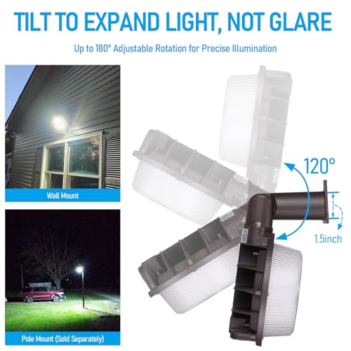 TORCHSTAR 3CCT LED Barn Light Dusk to Dawn Area Lights Aluminum Bronze by TORCHSTAR - Used condition - Image 3