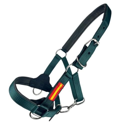 Cabezada cuadra nylon extra Los Nietos Dressage | Talla COB | Color Verde | Equipamiento para el caballo | Producto de Guarnicionería | Tradición artesana | Los Nietos